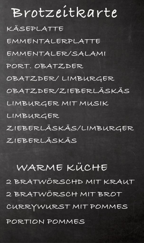 Brotzeitkarte 2